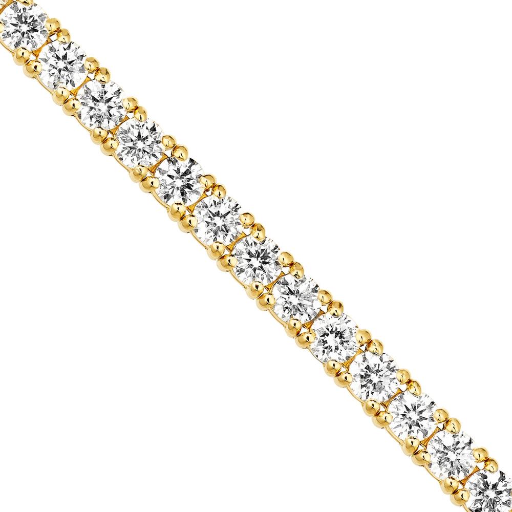 Olas d'Oro - 14K Yellow Gold Diamond Tennis Bracelet - 3.18 Carat Total Diamond Weight
