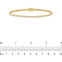 Olas d'Oro - 14K Yellow Gold Diamond Tennis Bracelet - 3.18 Carat Total Diamond Weight