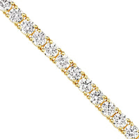 Olas d'Oro - 14K Yellow Gold Diamond Tennis Bracelet - 5.83 Carat Total Carat Weight