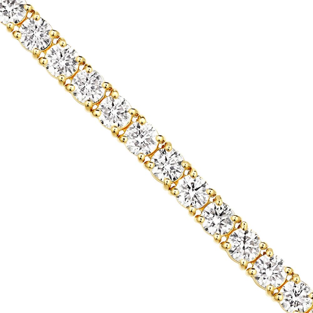 Olas d'Oro - 14K Yellow Gold Diamond Tennis Bracelet - 5.83 Carat Total Carat Weight