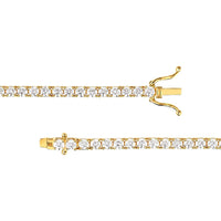 Olas d'Oro - 14K Yellow Gold Diamond Tennis Bracelet - 5.83 Carat Total Carat Weight