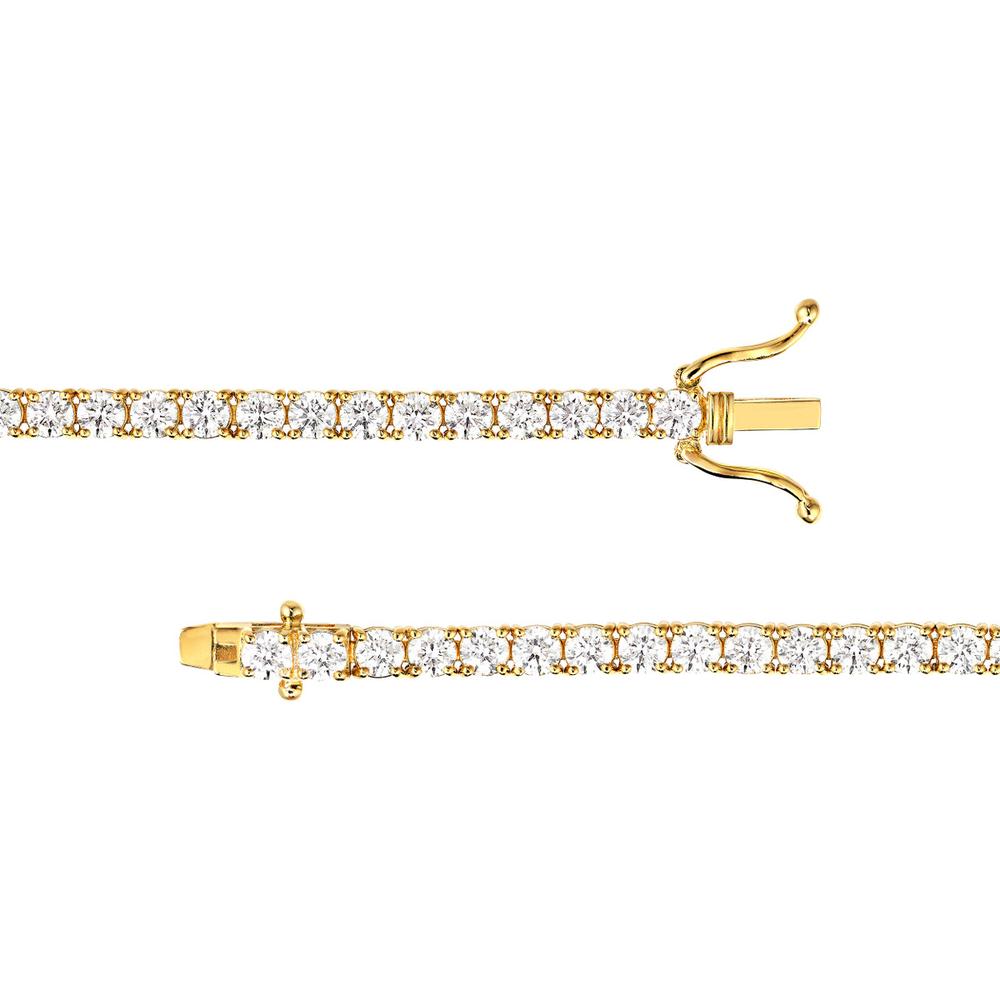 Olas d'Oro - 14K Yellow Gold Diamond Tennis Bracelet - 5.83 Carat Total Carat Weight