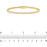 Olas d'Oro - 14K Yellow Gold Diamond Tennis Bracelet - 5.83 Carat Total Carat Weight
