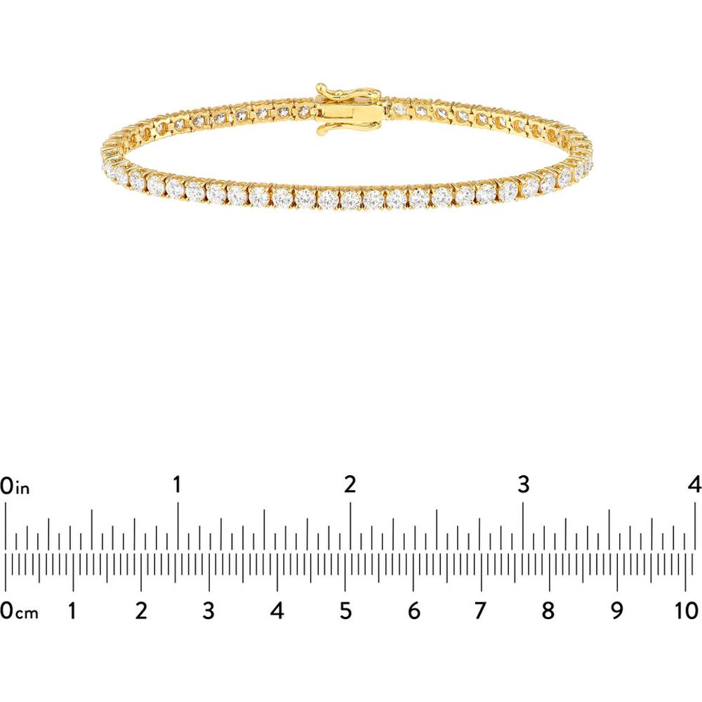 Olas d'Oro - 14K Yellow Gold Diamond Tennis Bracelet - 5.83 Carat Total Carat Weight