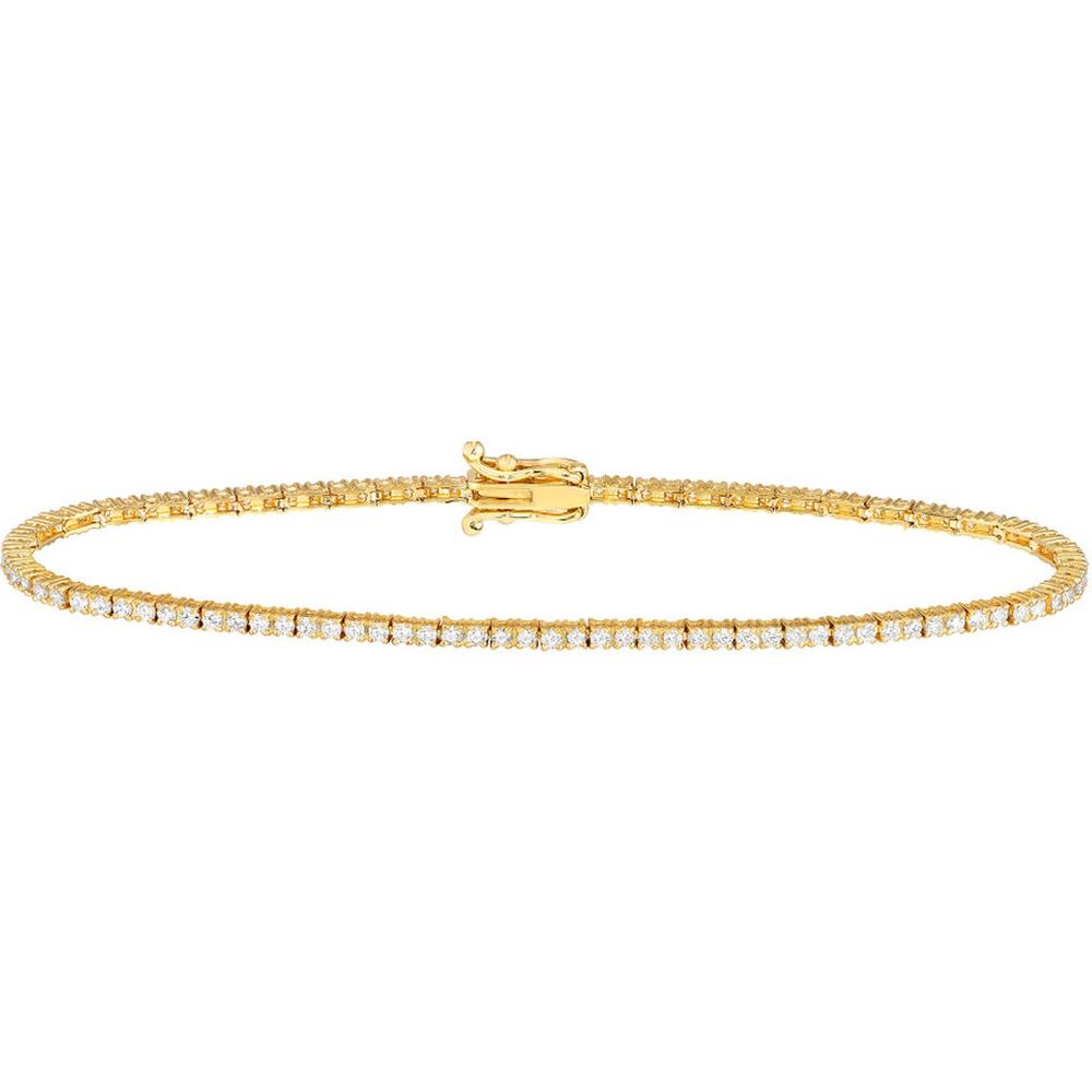Olas d'Oro - 14K Yellow Gold Diamond Tennis Bracelet with 1-1/3 Carat Total Carat Weight