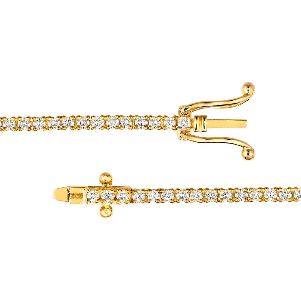 Olas d'Oro - 14K Yellow Gold Diamond Tennis Bracelet with 1-1/3 Carat Total Carat Weight