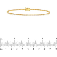 Olas d'Oro - 14K Yellow Gold Diamond Tennis Bracelet with 1-1/3 Carat Total Carat Weight