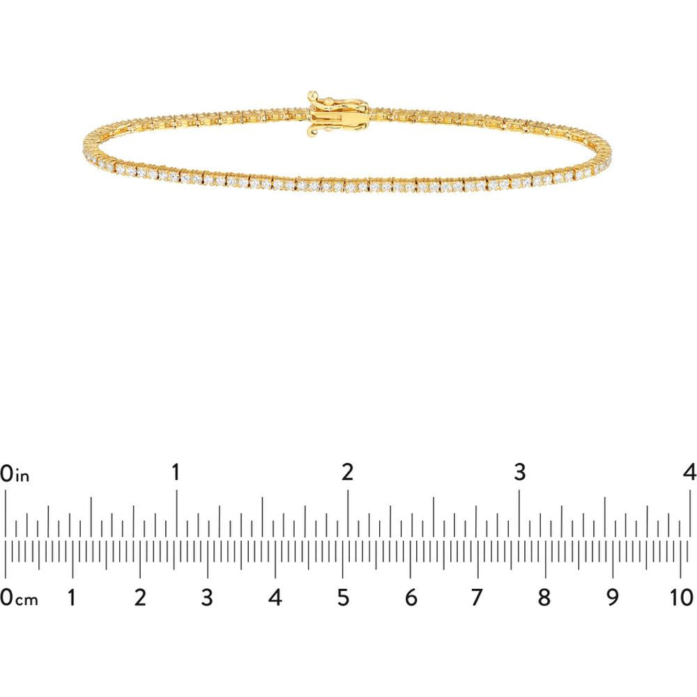 Olas d'Oro - 14K Yellow Gold Diamond Tennis Bracelet with 1-1/3 Carat Total Carat Weight