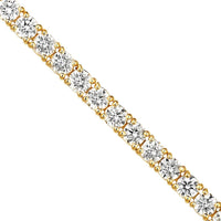 Olas d'Oro - 14K Yellow Gold Diamond Tennis Bracelet with Box Clasp - 4.88 Carat Total Diamond Weight