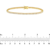 Olas d'Oro - 14K Yellow Gold Diamond Tennis Bracelet with Box Clasp - 4.88 Carat Total Diamond Weight