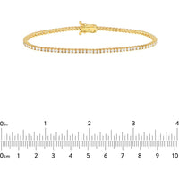 Olas d'Oro - 14K Yellow Gold Diamond Tennis Bracelet with Box Lock Closure - 1.95 Carat Total Diamond Weight