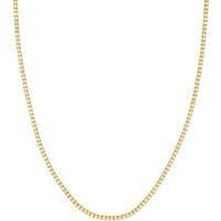 Olas d'Oro - 14K Yellow Gold Diamond Tennis Necklace - 6.29 Carat Total Diamond Weight