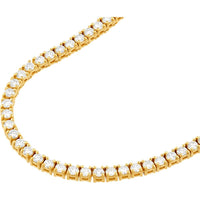Olas d'Oro - 14K Yellow Gold Diamond Tennis Necklace - 6.29 Carat Total Diamond Weight