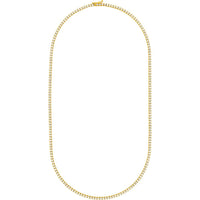 Olas d'Oro - 14K Yellow Gold Diamond Tennis Necklace - 6.29 Carat Total Diamond Weight