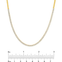 Olas d'Oro - 14K Yellow Gold Diamond Tennis Necklace - 7.00 Carat Total Diamond Weight