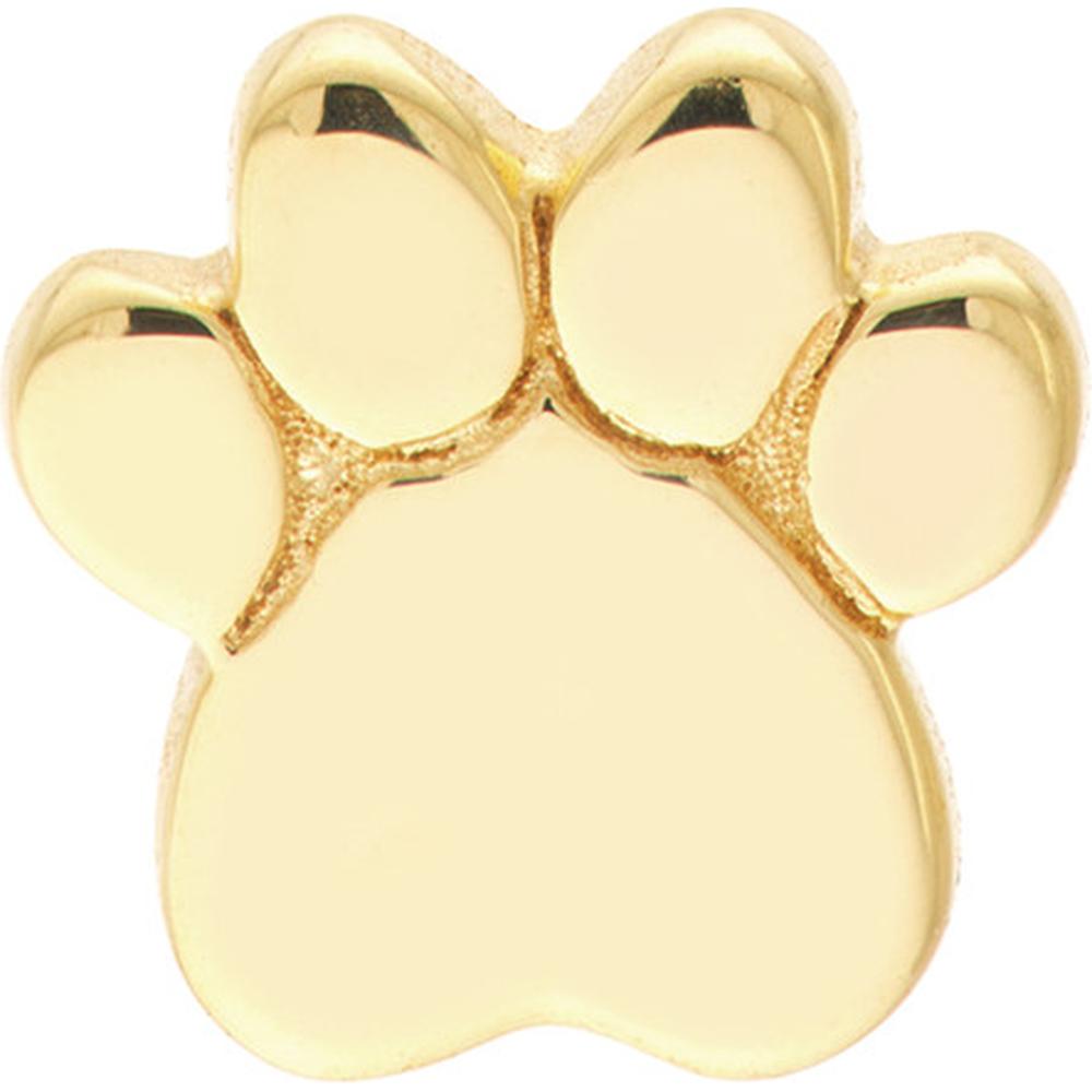 Olas d'Oro - 14K Yellow Gold Dog Paw Stud Earrings - 1.05 Grams Total Weight