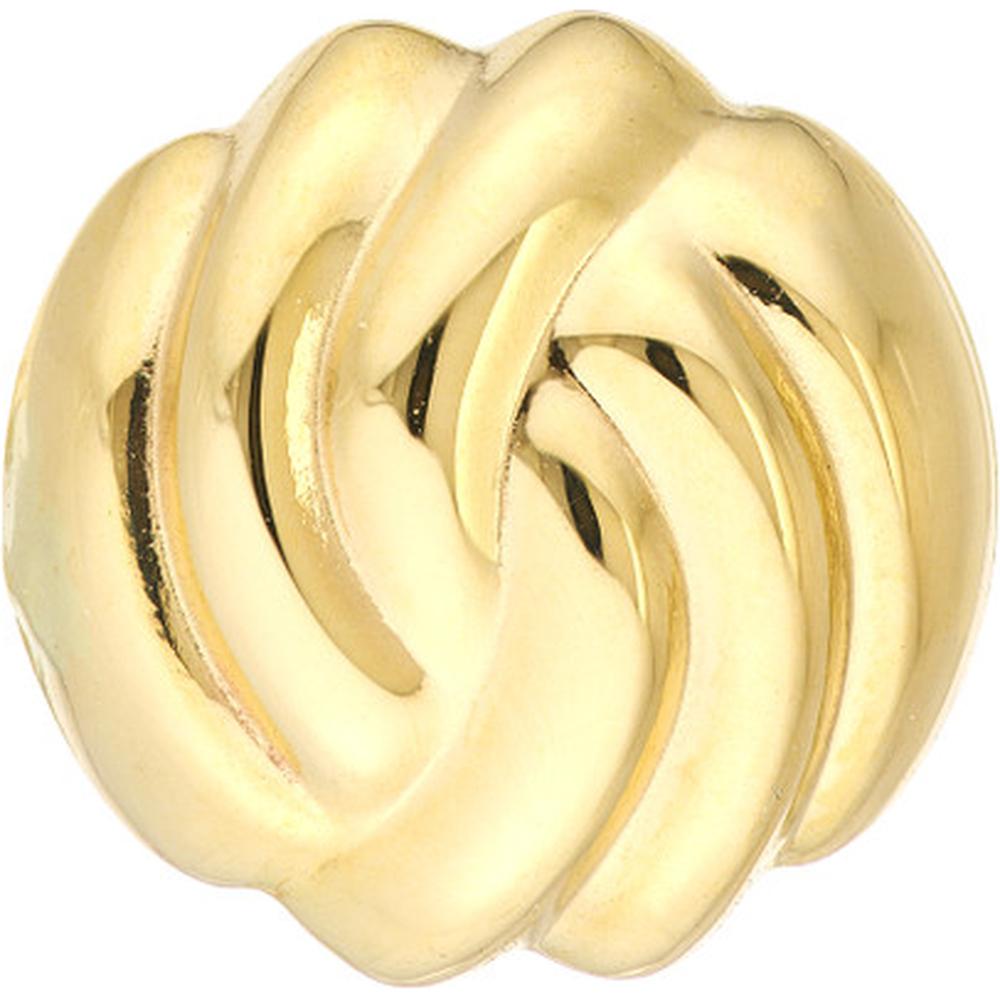 Olas d'Oro - 14K Yellow Gold Domed Love Knot Stud Earrings - 1.40 Grams Total Weight