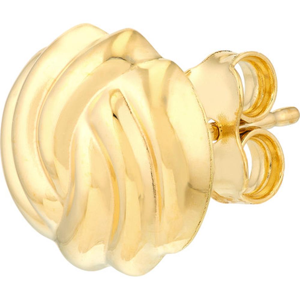 Olas d'Oro - 14K Yellow Gold Domed Love Knot Stud Earrings - 1.40 Grams Total Weight