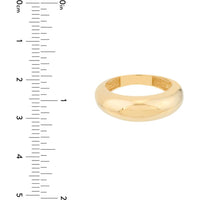Olas d'Oro - 14K Yellow Gold Domed Puff Ring - Size 7 - 3.56 Grams