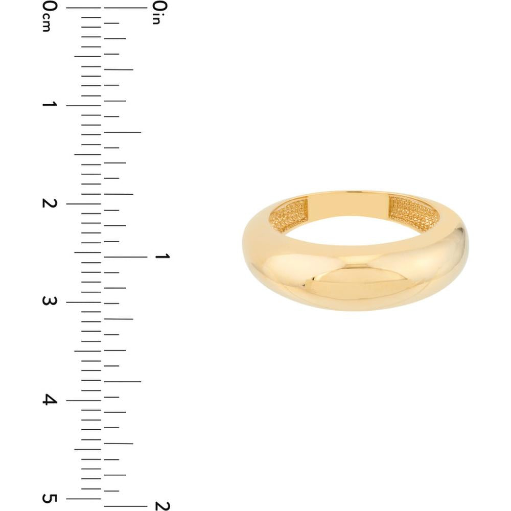 Olas d'Oro - 14K Yellow Gold Domed Puff Ring - Size 7 - 3.56 Grams