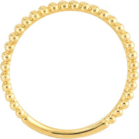 Olas d'Oro - 14K Yellow Gold Double Beaded Wire Ring - Size 8