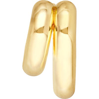 Olas d'Oro - 14K Yellow Gold Double J-Hoop Earrings - 7.97 Grams Total Weight