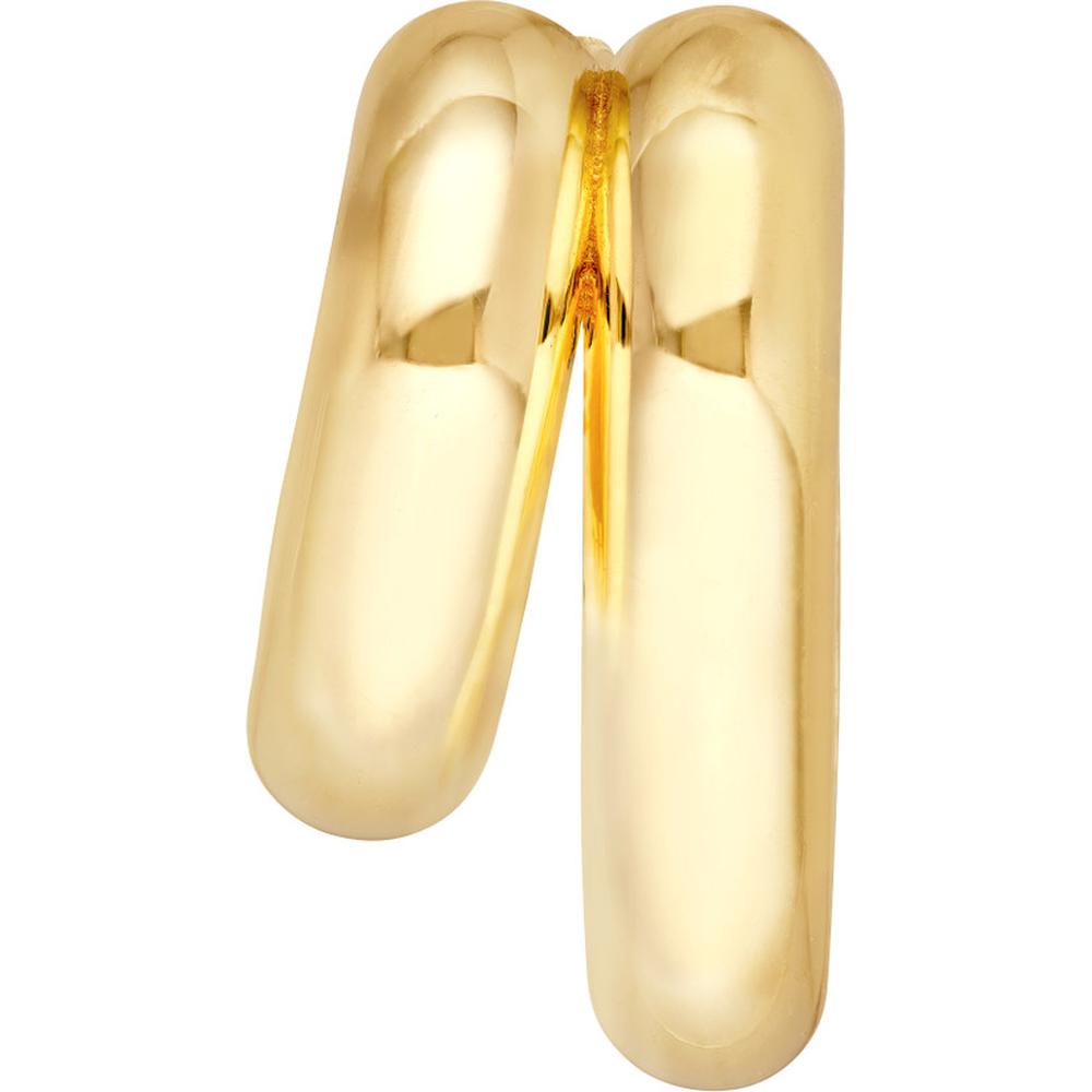 Olas d'Oro - 14K Yellow Gold Double J-Hoop Earrings - 7.97 Grams Total Weight