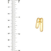 Olas d'Oro - 14K Yellow Gold Double J-Hoop Earrings - 7.97 Grams Total Weight