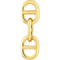 Olas d'Oro - 14K Yellow Gold Double Link Earrings - Elegant & Bold Design