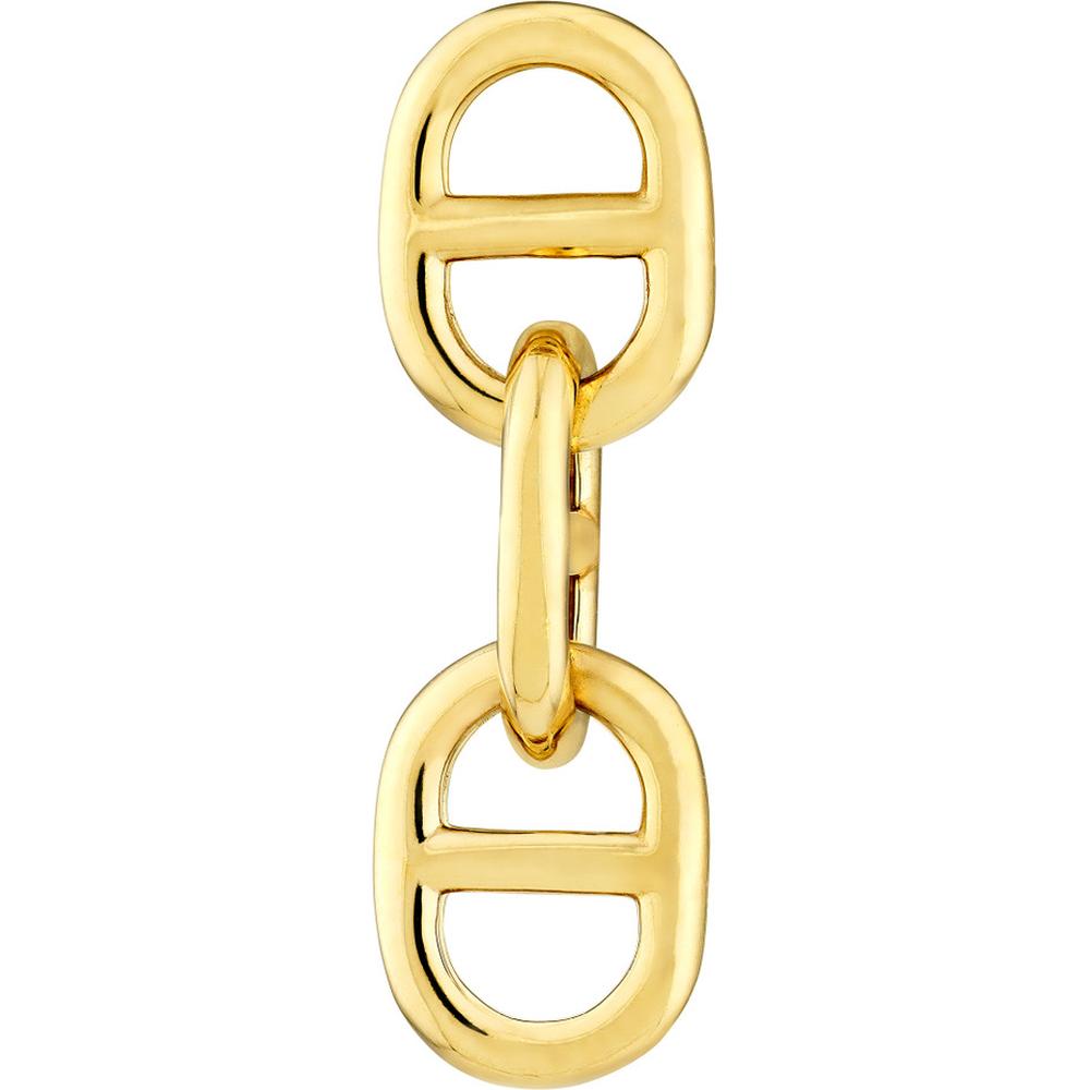 Olas d'Oro - 14K Yellow Gold Double Link Earrings - Elegant & Bold Design