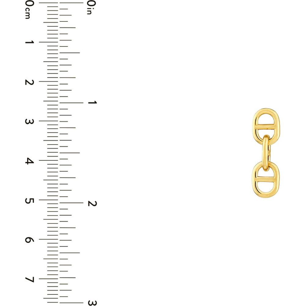 Olas d'Oro - 14K Yellow Gold Double Link Earrings - Elegant & Bold Design
