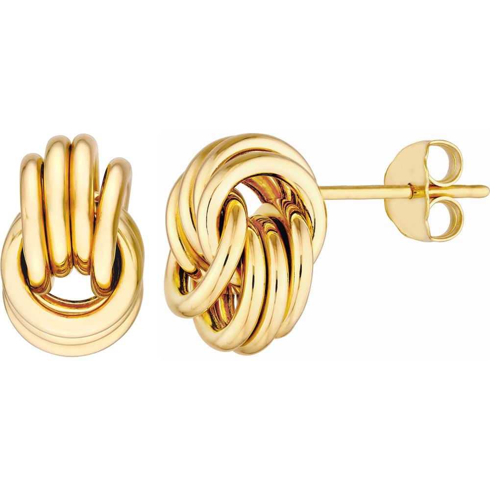Olas d'Oro - 14K Yellow Gold Double Love Knot Dangle Earrings