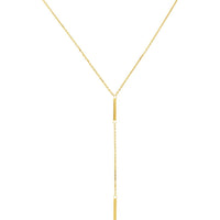 Olas d'Oro - 14K Yellow Gold Double Mini Bar Lariat Necklace 2.68 Grams