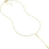 Olas d'Oro - 14K Yellow Gold Double Mini Bar Lariat Necklace 2.68 Grams