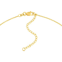Olas d'Oro - 14K Yellow Gold Double Oval Link Pendant Necklace with 2" Extender