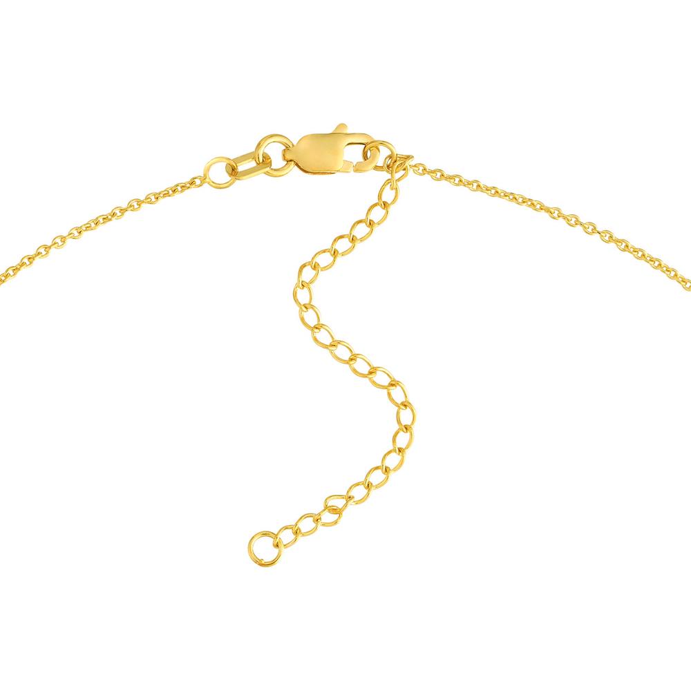 Olas d'Oro - 14K Yellow Gold Double Oval Link Pendant Necklace with 2" Extender