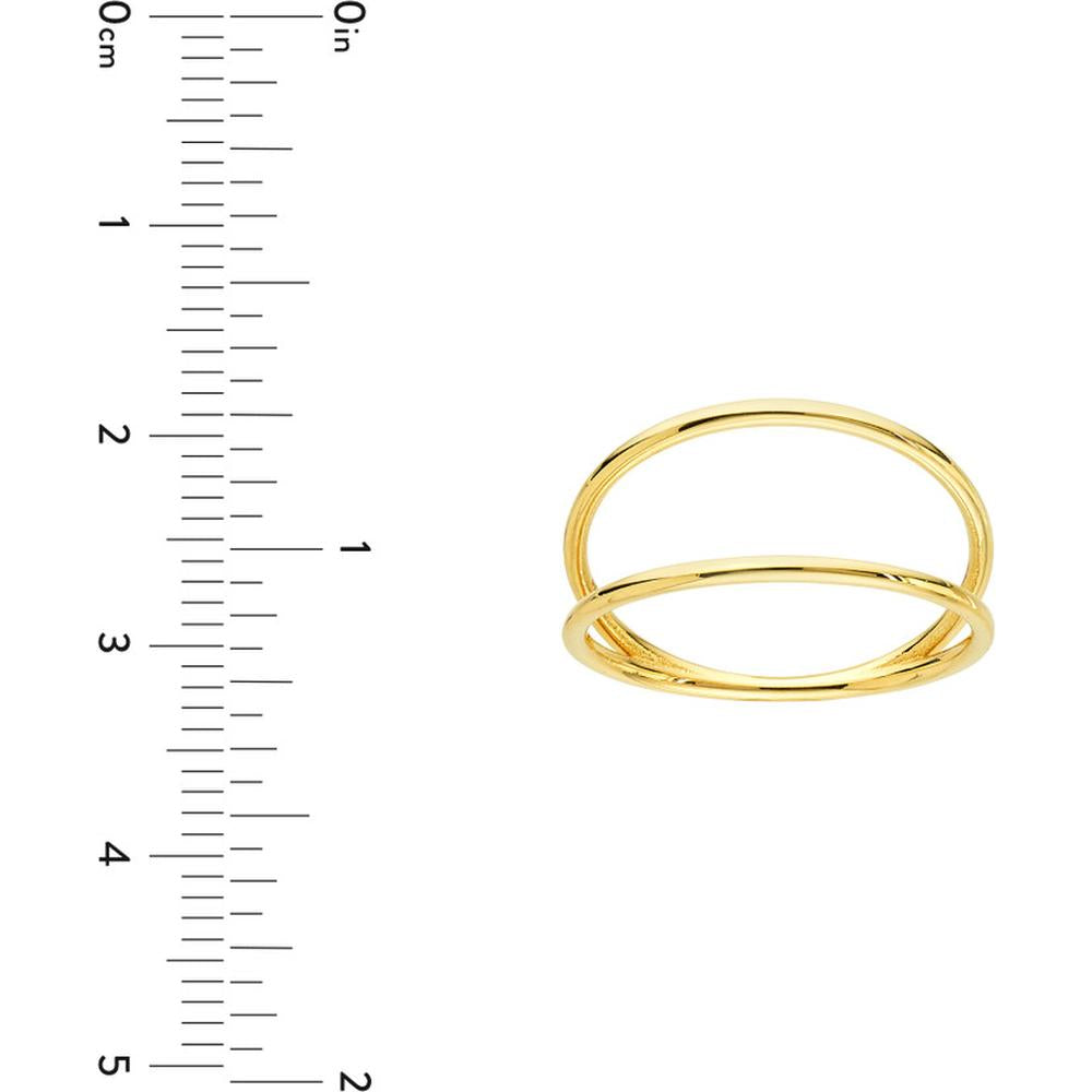 Olas d'Oro - 14K Yellow Gold Double Row Wire Band Ring - Size 8