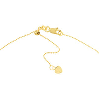 Olas d'Oro - 14K Yellow Gold Double Stranded Bead Station Drop Necklace Adjustable to 17 Inches
