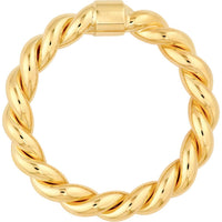 Olas d'Oro - 14K Yellow Gold Double Twist Polished Tube Ring - Size 6, 1.60 Grams