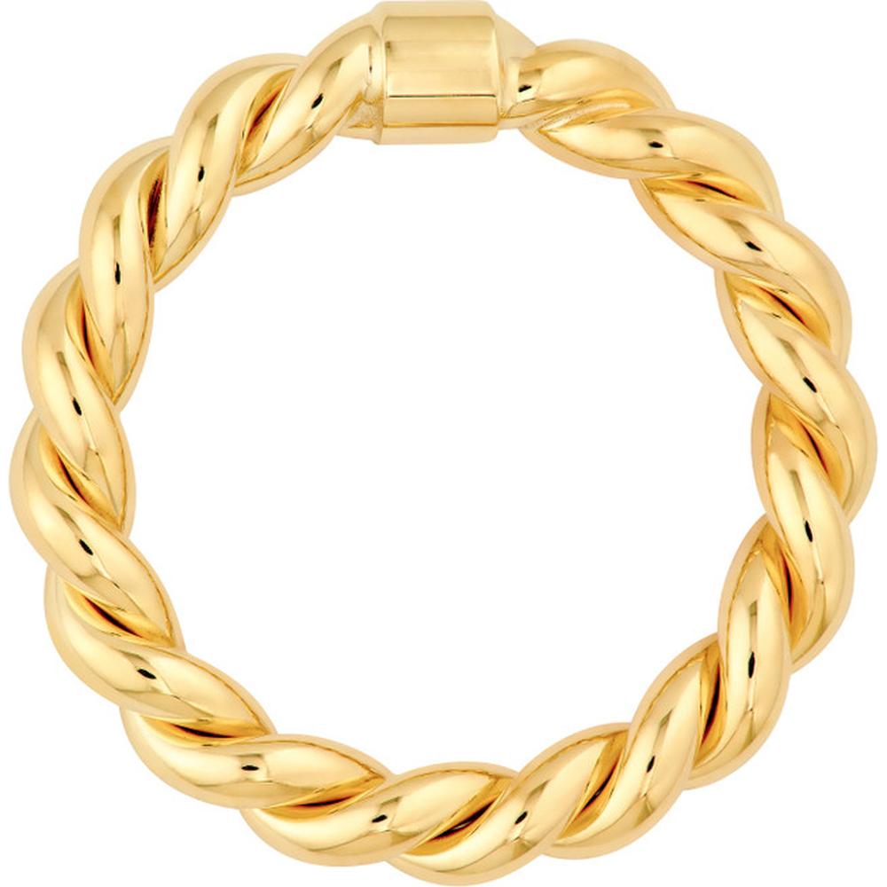Olas d'Oro - 14K Yellow Gold Double Twist Polished Tube Ring - Size 6, 1.60 Grams