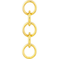 Olas d'Oro - 14K Yellow Gold Endless Link Dangle Earrings with Post & Nut Closure