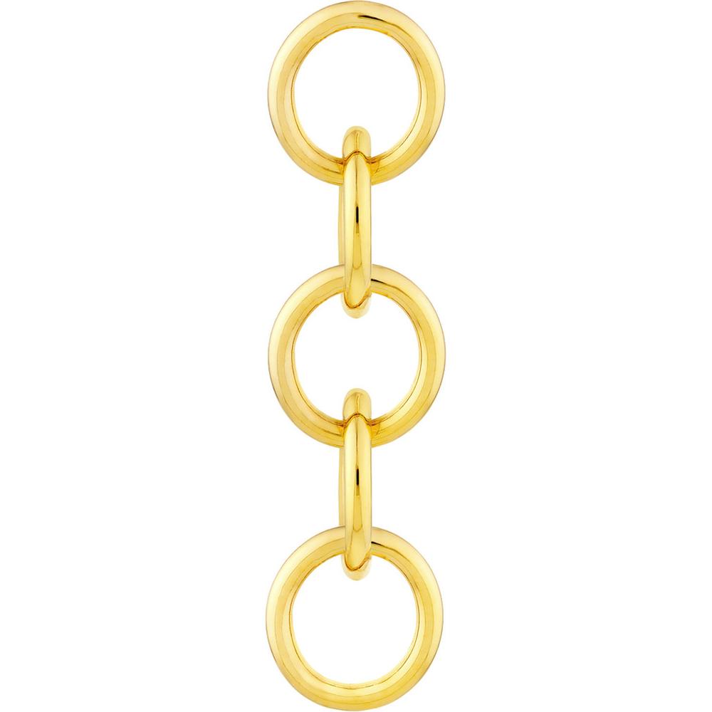 Olas d'Oro - 14K Yellow Gold Endless Link Dangle Earrings with Post & Nut Closure
