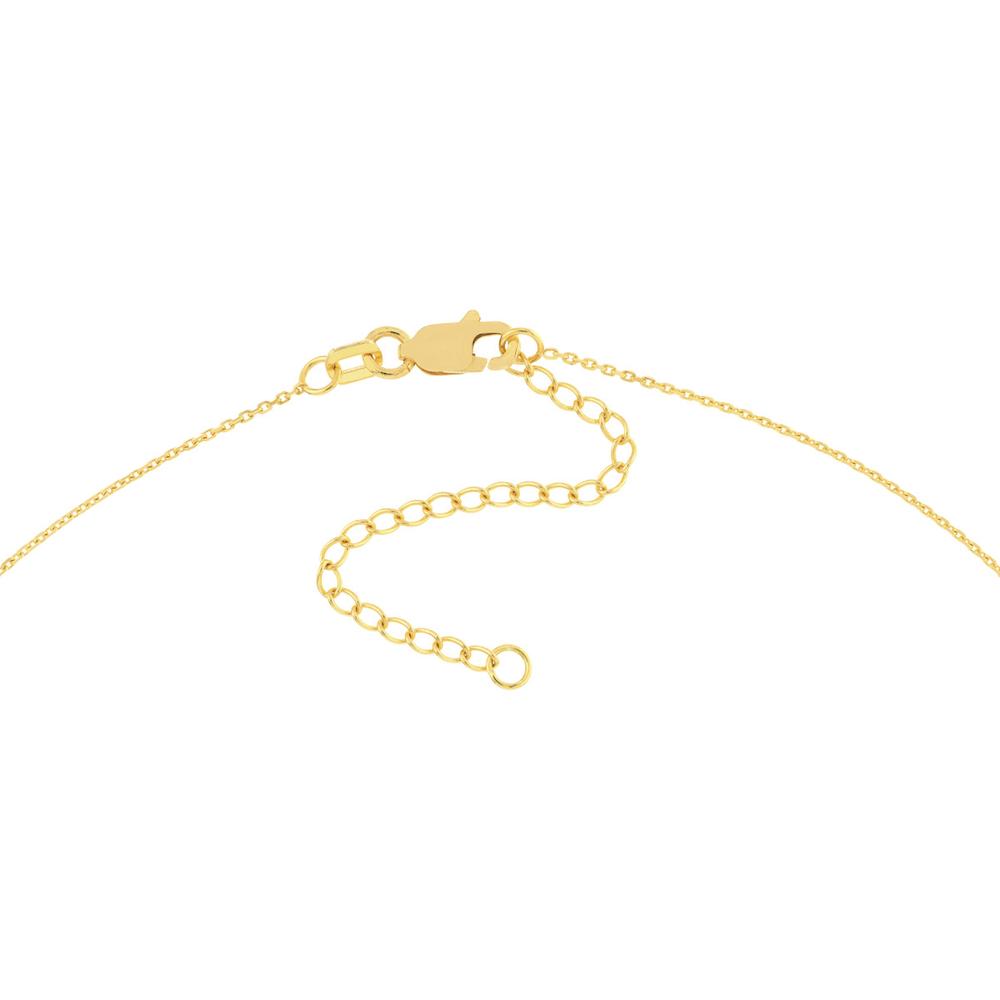 Olas d'Oro - 14K Yellow Gold Engravable Bar Necklace with Adjustable Chain - 3.20 Grams Average Weight
