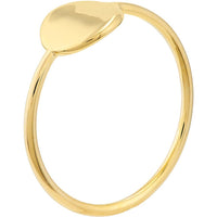 Olas d'Oro - 14K Yellow Gold Engravable Disc Wire Ring - Size 6