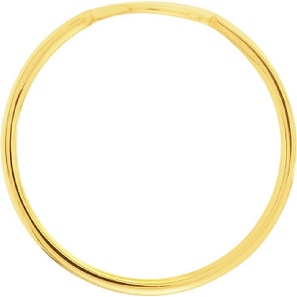 Olas d'Oro - 14K Yellow Gold Engravable Disc Wire Ring - Size 6