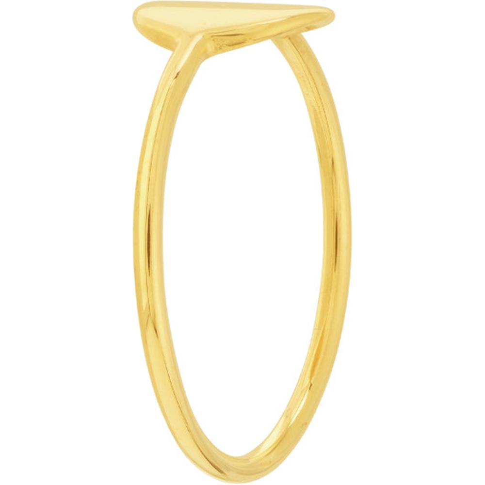 Olas d'Oro - 14K Yellow Gold Engravable Disc Wire Ring Size 7