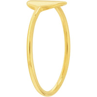 Olas d'Oro - 14K Yellow Gold Engravable Disc Wire Ring - Size 8 - 1.12 Grams Total Weight