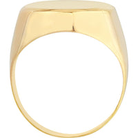 Olas d'Oro - 14K Yellow Gold Engravable Oval Signet Ring - Size 9