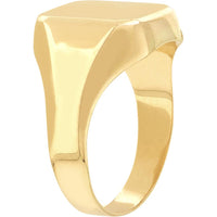 Olas d'Oro - 14K Yellow Gold Engravable Rectangle Signet Ring - Size 9