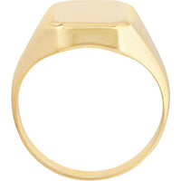 Olas d'Oro - 14K Yellow Gold Engravable Rectangle Signet Ring - Size 9